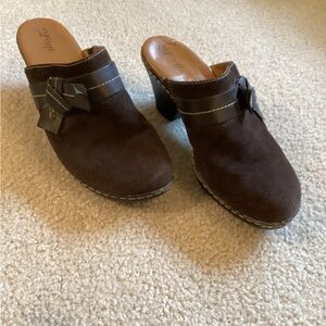 Brown Euro Soft Leather Clogs